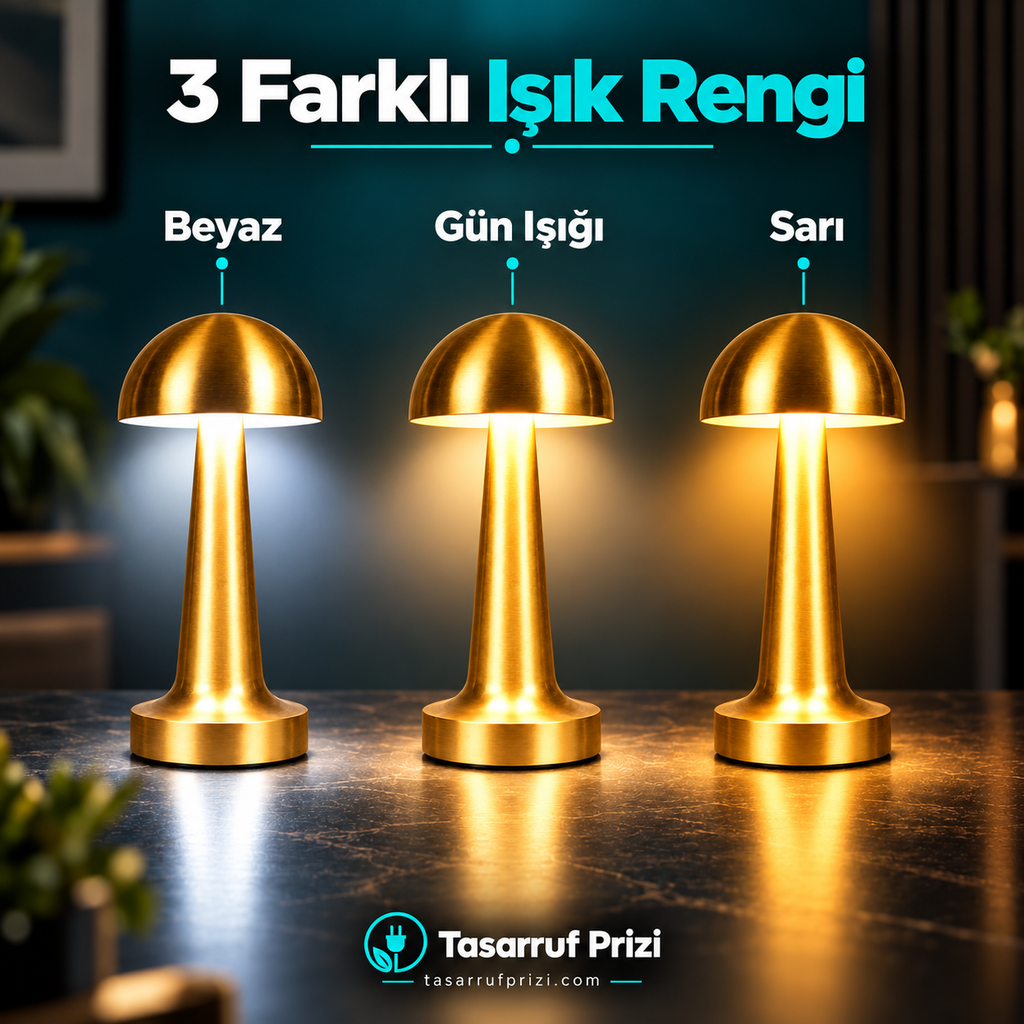 Tasarruf™ Mantar Masa Lambası